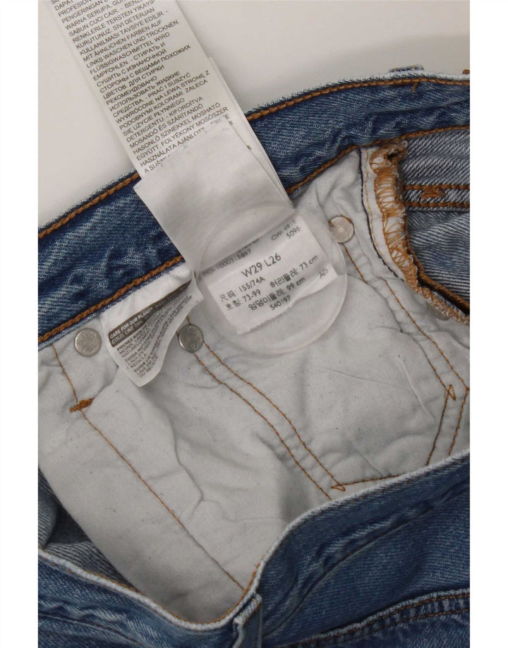 Calça jeans masculina Levi's 501 Straight W29 L26 azul algodão