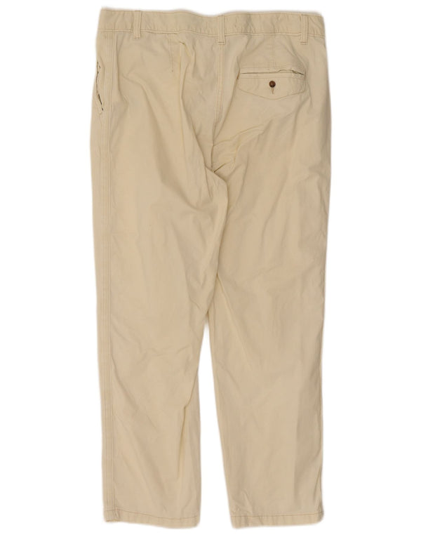 Calças cortadas femininas Marks & Spencer UK 14 grandes W32 L25 branco