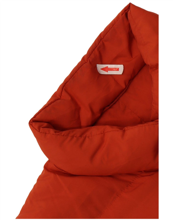 Jaqueta acolchoada feminina vintage UK 14 vermelho médio