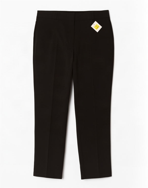 Calça feminina Marks & Spencer de terno reto Reino Unido 16 grande W36 L28 preta
