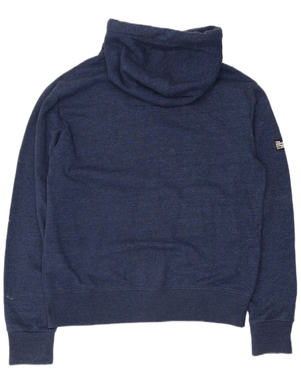 Suéter masculino Superdry com capuz e zíper 2XL algodão azul marinho