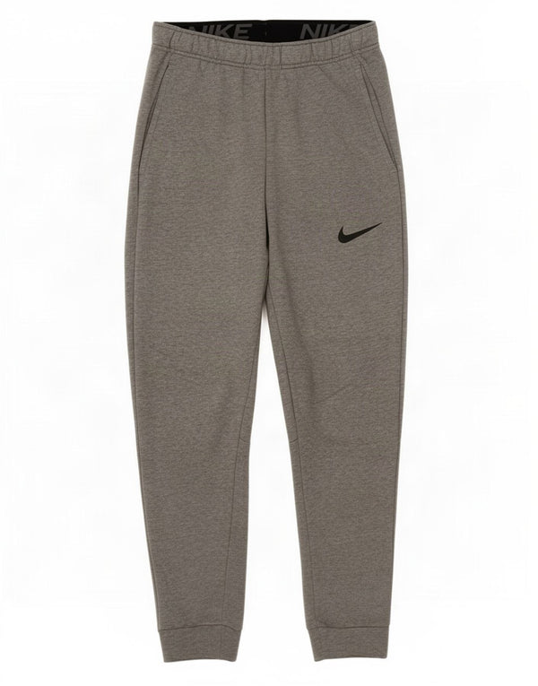 Nike Mens Dri Fit Calça de treino padrão Joggers pequeno algodão cinza