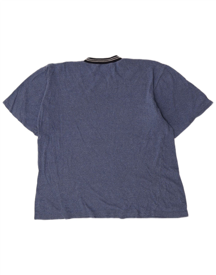 Camiseta masculina Asics Top grande azul manchado