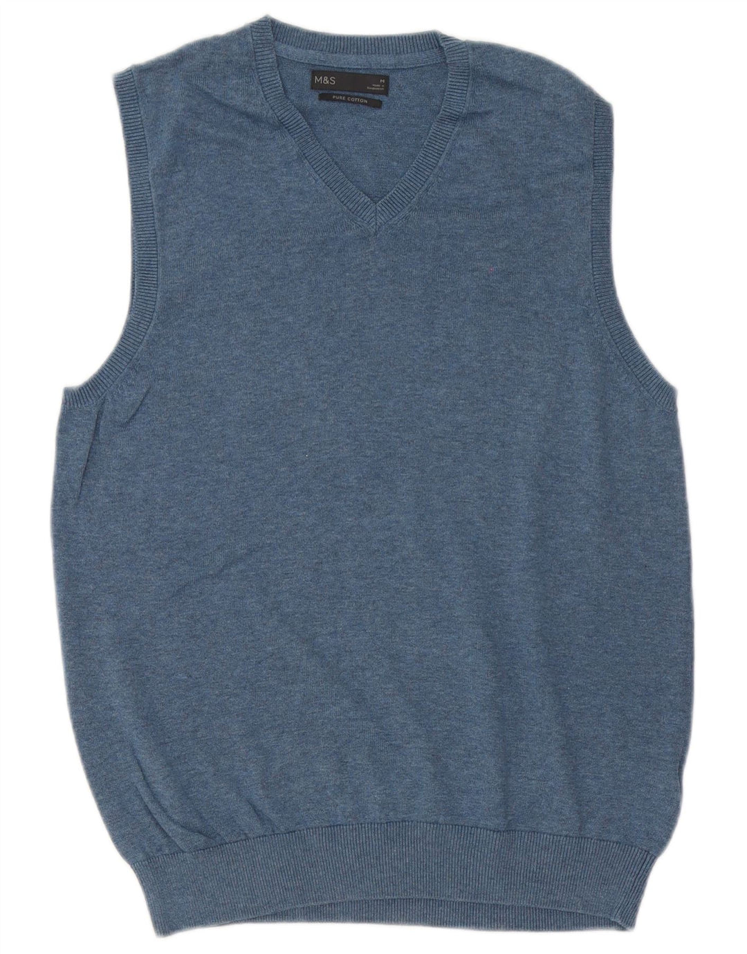 Regata masculina Marks & Spencer com colete de algodão azul médio