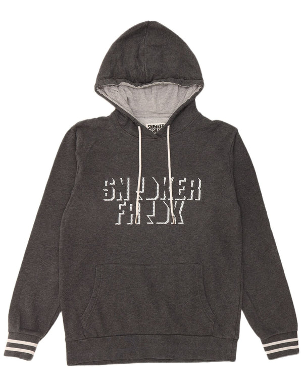 Sneaker Freak Mens Gráfico Hoodie Jumper Grande Algodão Listrado Cinza