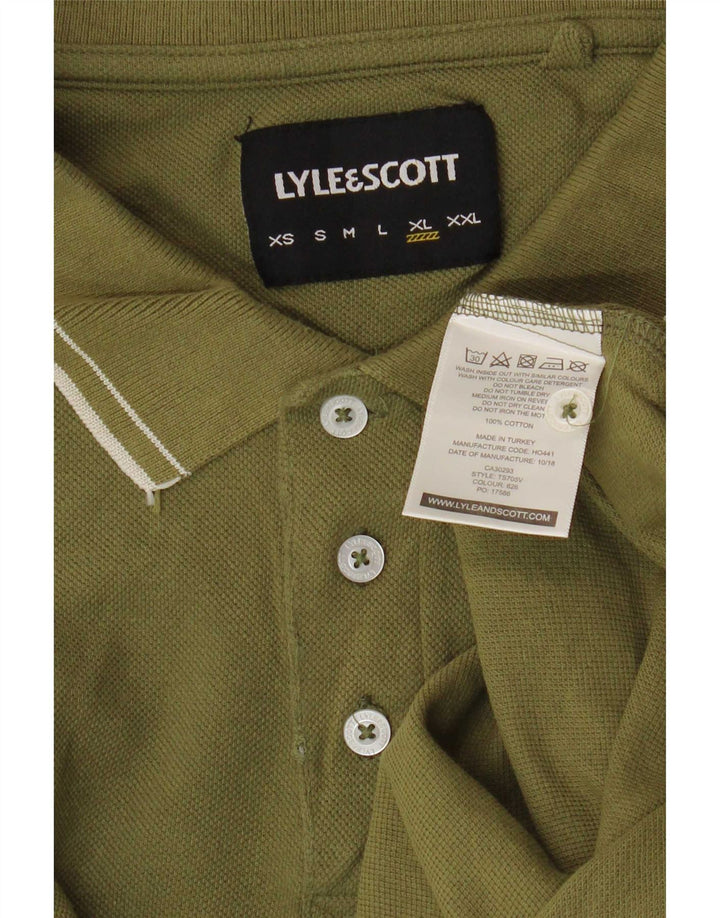 Camisa polo masculina Lyle & Scott XL algodão cáqui