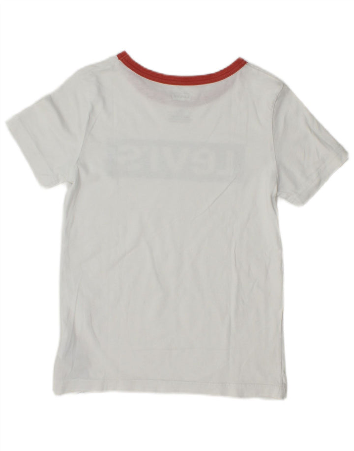 Camiseta gráfica LEVI'S Boys 9-10 anos algodão branco