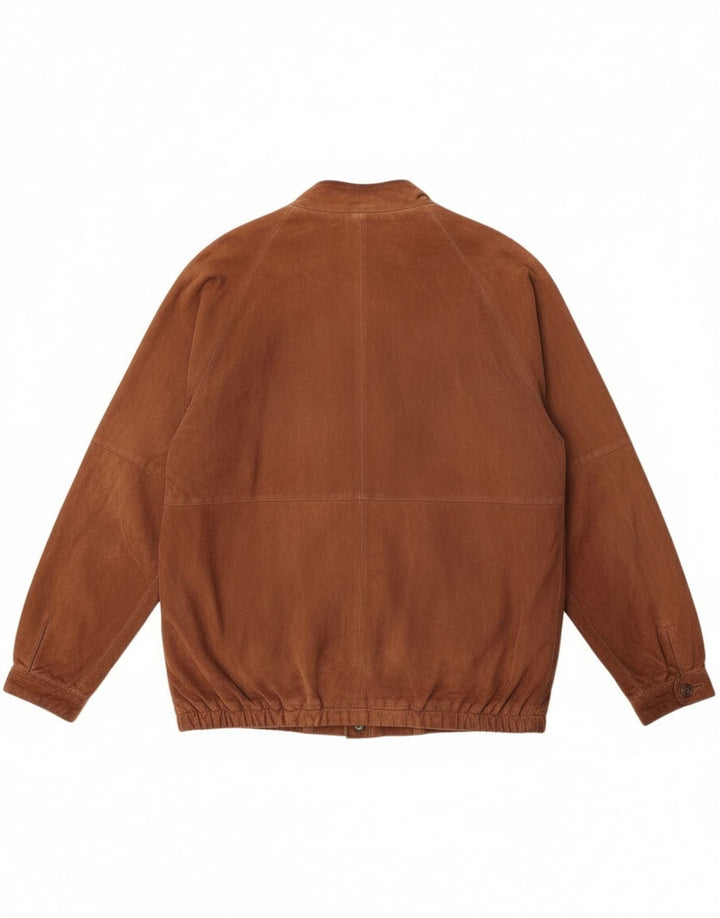 Jaqueta masculina vintage de camurça IT 54 2XL marrom