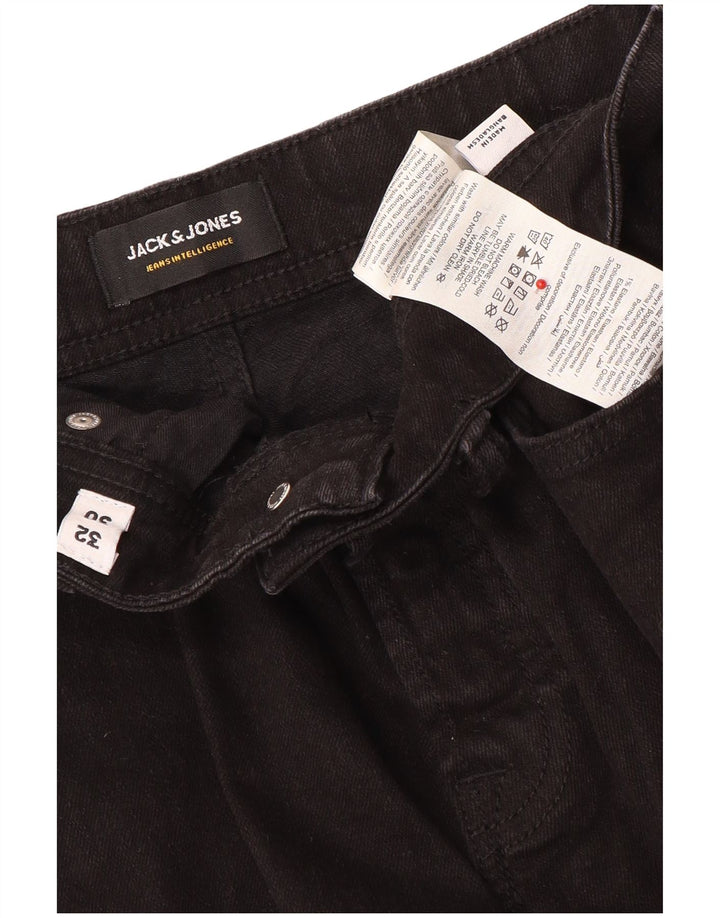 Jeans masculinos Jack & Jones Slim W32 L30 algodão preto