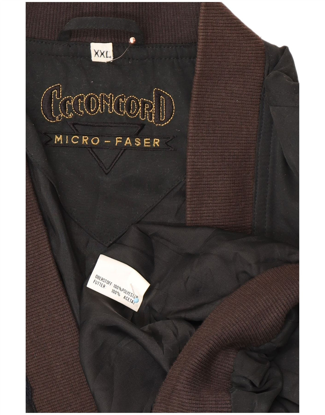 Jaqueta bomber masculina C.C.CONCORD UK 44 2XL poliéster colorblock preto