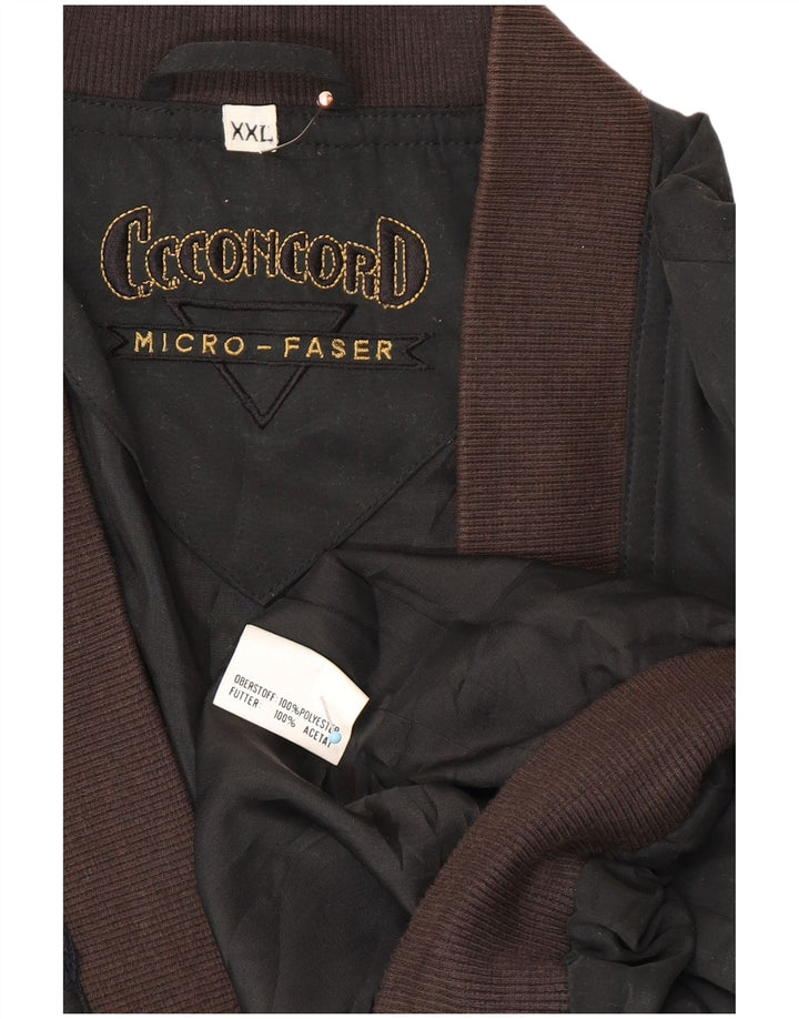 Jaqueta bomber masculina C.C.CONCORD UK 44 2XL poliéster colorblock preto