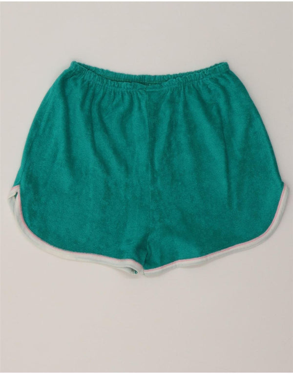 Shorts esportivo feminino Claude De Pierre Reino Unido 16 grande algodão listrado verde