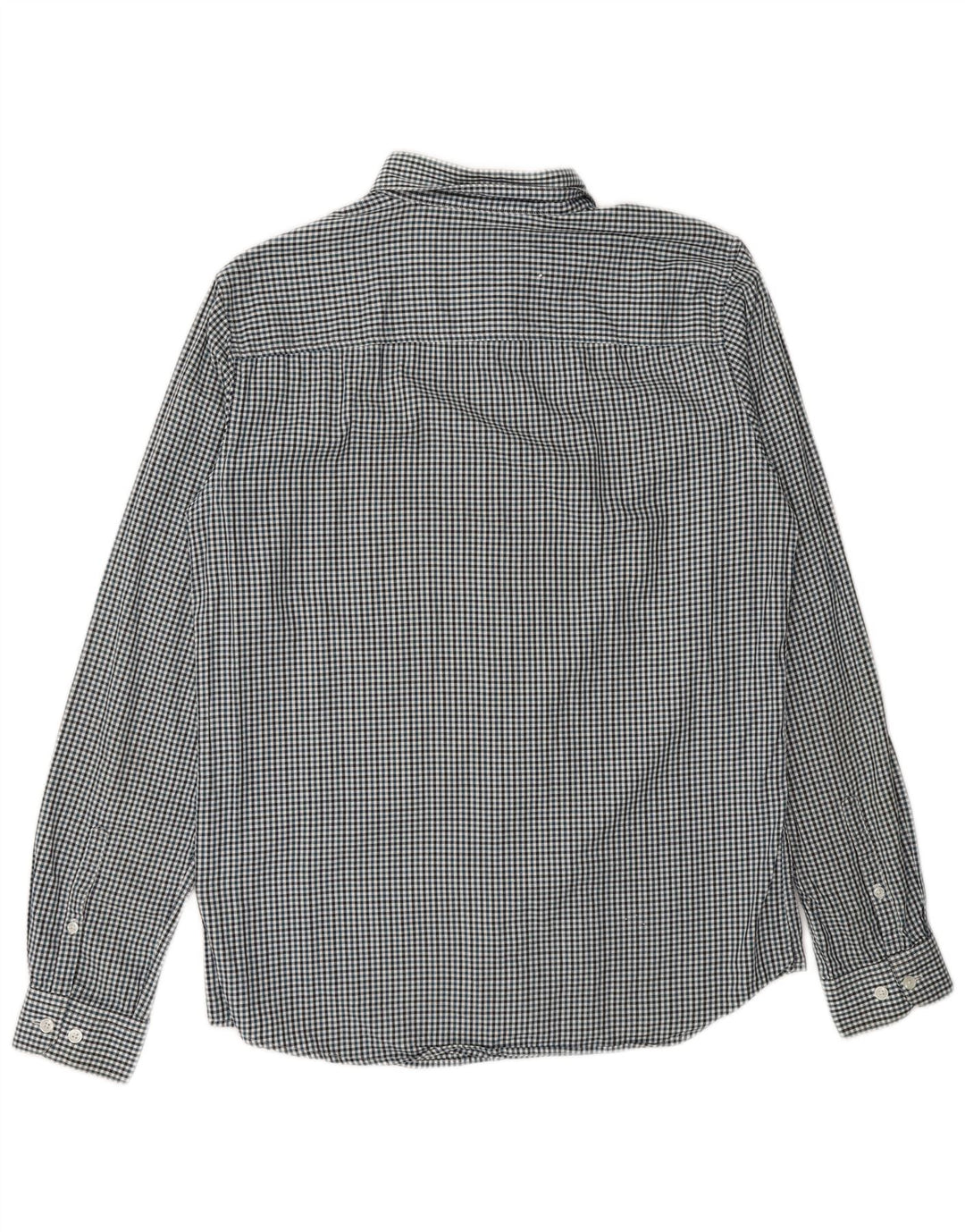 Camisa masculina JACK & JONES de algodão xadrez azul médio