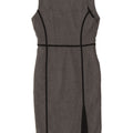 Vestido feminino Zara com bainha sem mangas UK 12 poliéster cinza médio