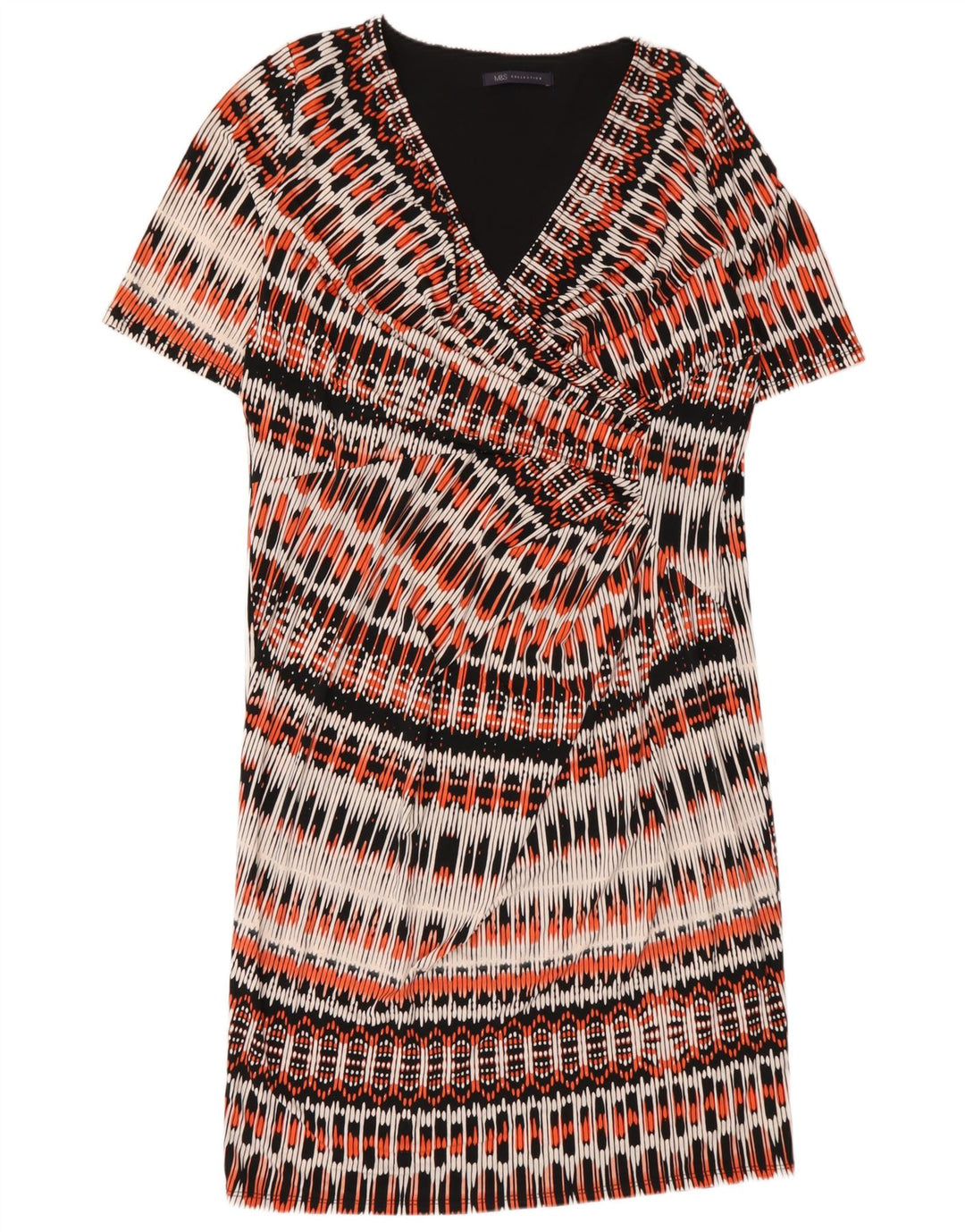 Vestido feminino Marks & Spencer UK 16 grande multicolorido geométrico
