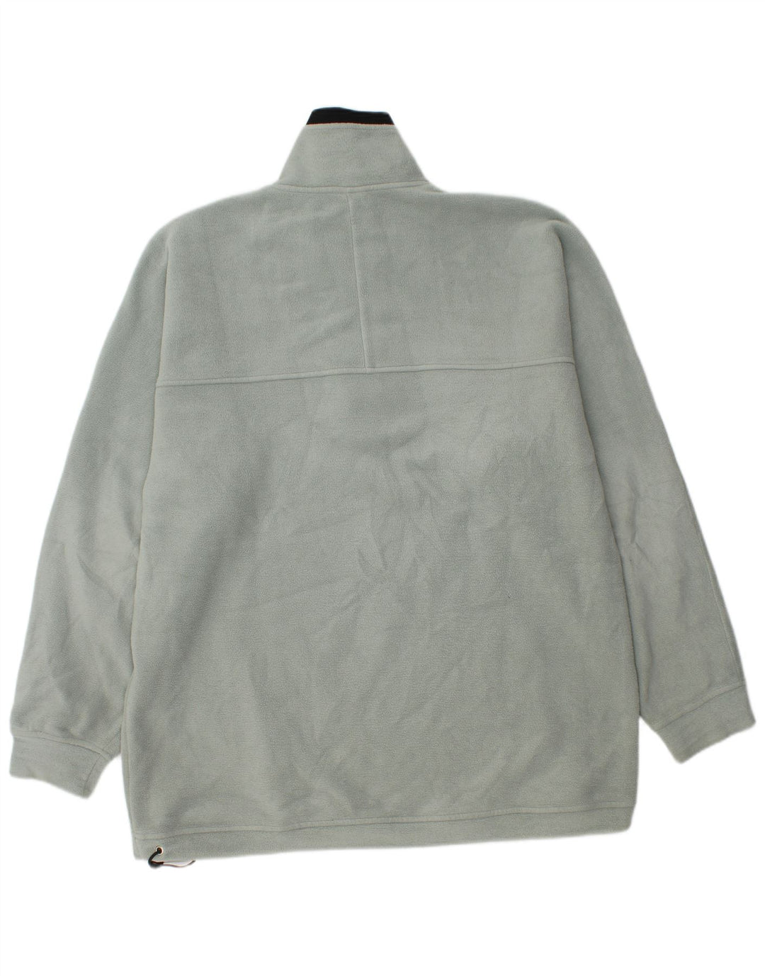 Asics Mens Zip Neck Fleece Jumper Grande Verde Colorblock