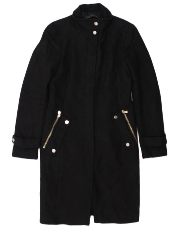 Sobretudo feminino Zara UK 10 pequeno lã preta