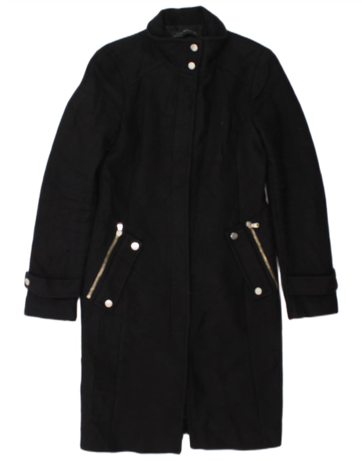Sobretudo feminino Zara UK 10 pequeno lã preta