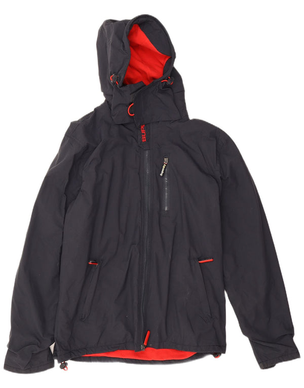 Jaqueta corta-vento masculina Superdry Windhiker Graphic UK 42 XL azul marinho
