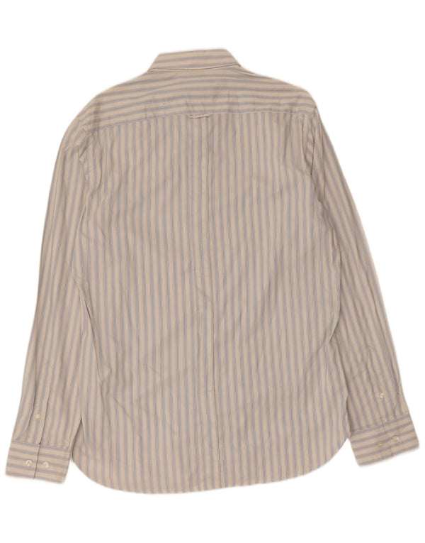 Camisa masculina French Connection algodão listrado branco médio