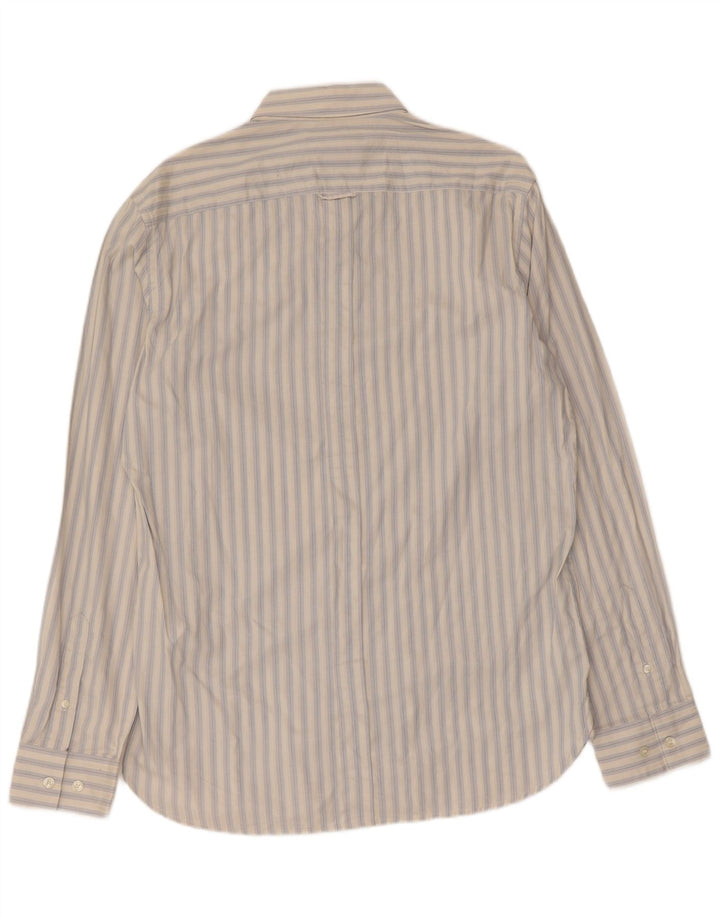 Camisa masculina French Connection algodão listrado branco médio