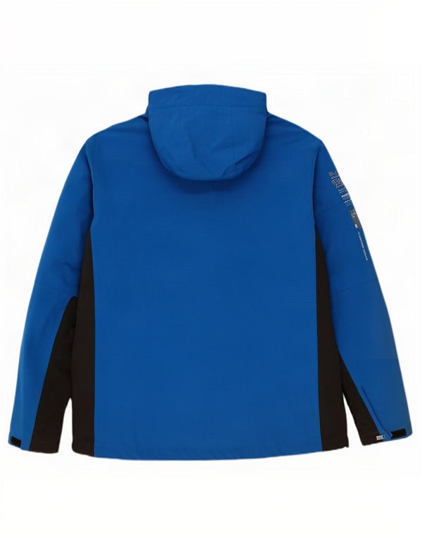 Jaqueta de chuva masculina com capuz Mountain Warehouse UK 44 2XL azul Colourblock