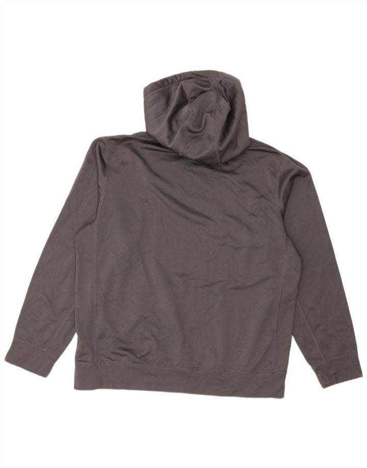 Suéter Nike Masculino Therma-Fit Graphic com capuz grande cinza poliéster