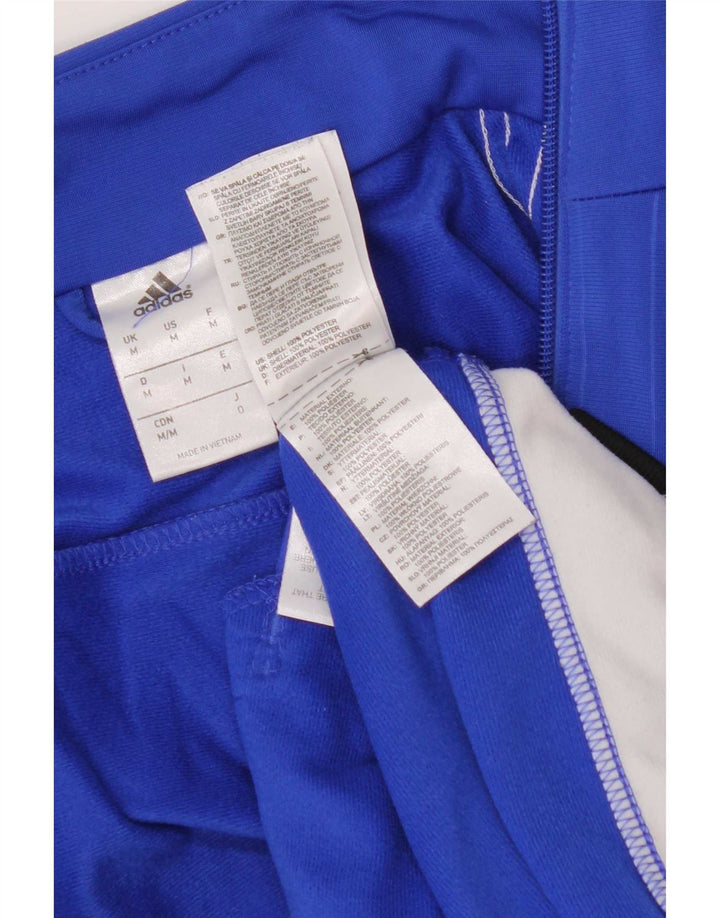 Adidas Mens Graphic Tracksuit Top Jacket Médio Azul Colorblock Poliéster