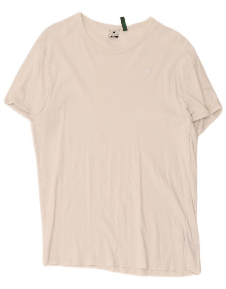 Camiseta masculina G-Star Top 2XL algodão branco