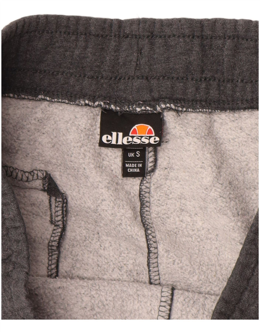 ELLESSE Shorts esportivos masculinos gráficos pequenos de algodão cinza