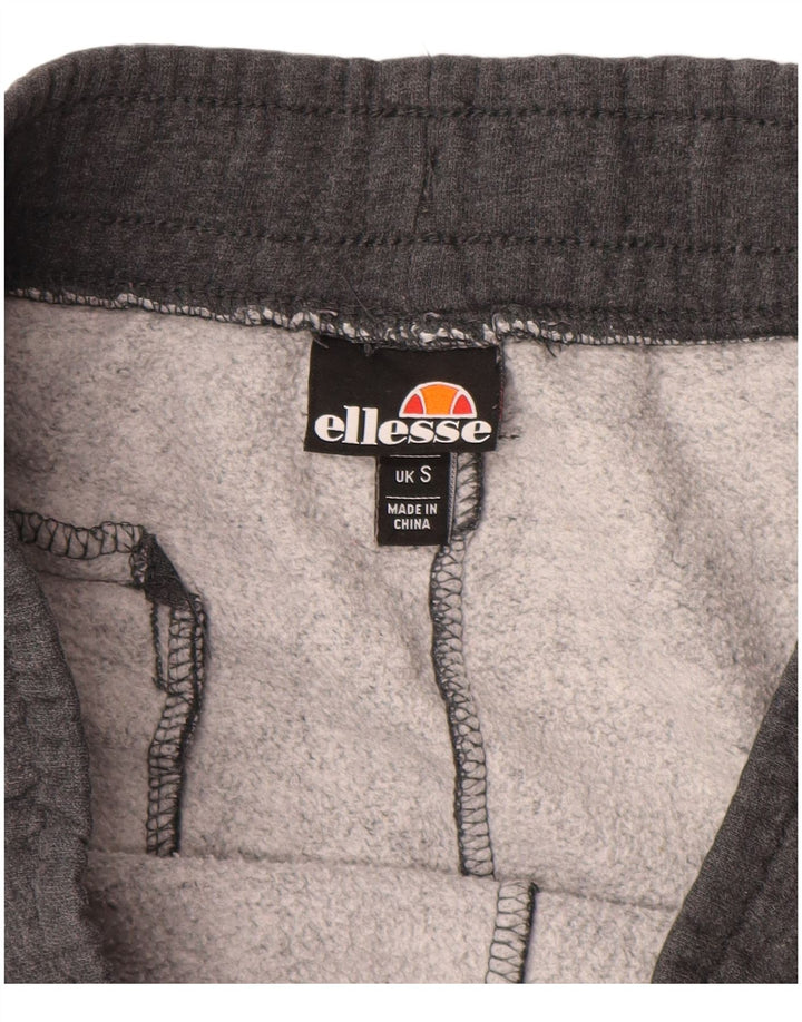 ELLESSE Shorts esportivos masculinos gráficos pequenos de algodão cinza