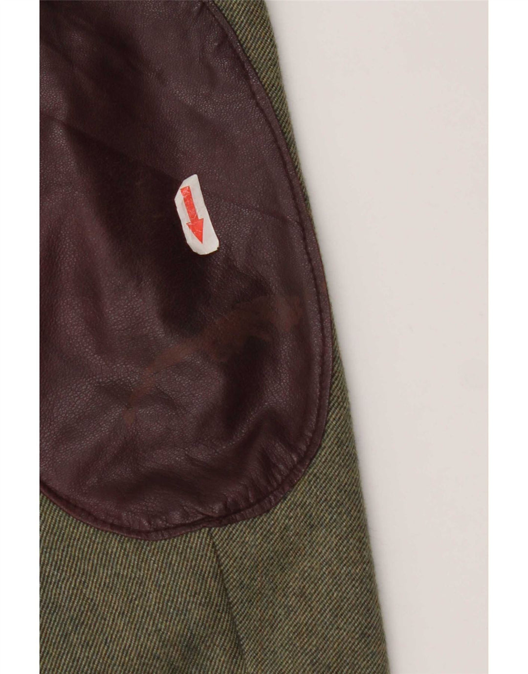Jaqueta blazer masculina vintage com 3 botões UK 38 Medium Khaki Colourblock