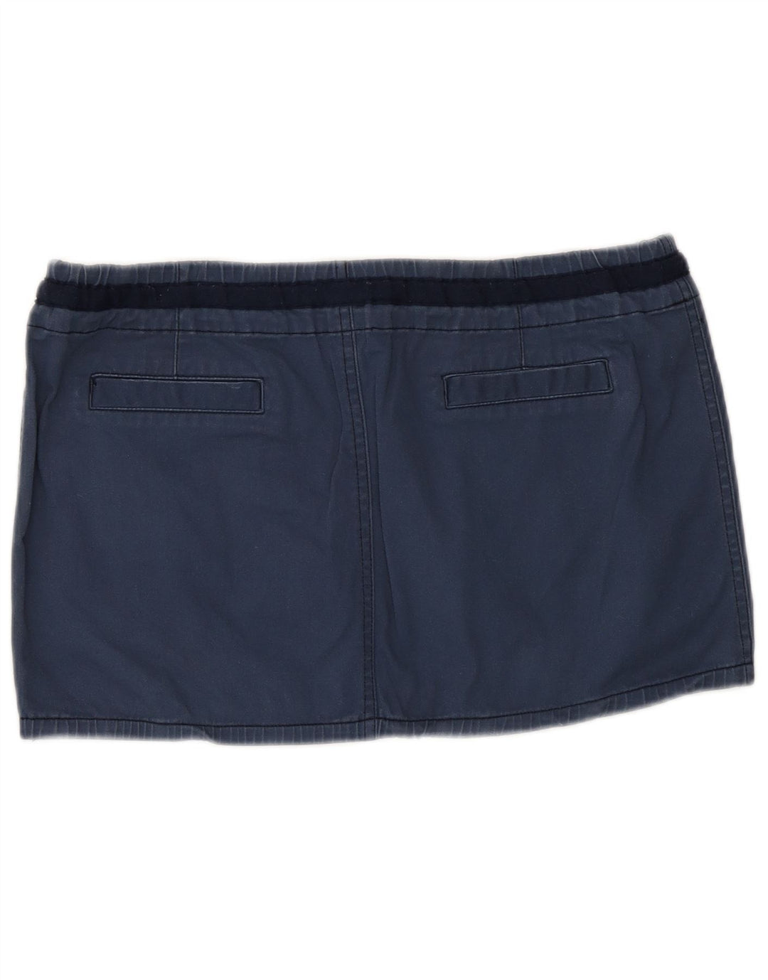 Mini saia feminina Benetton IT 44 médio W34 algodão azul marinho
