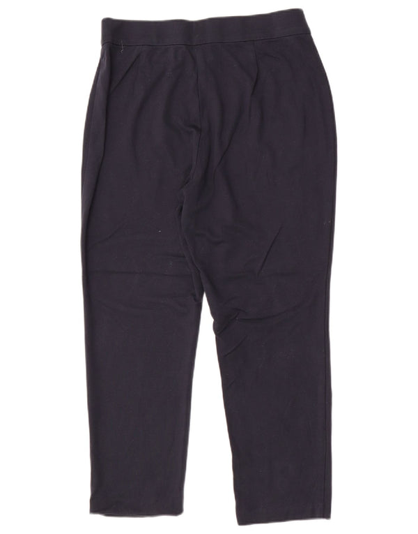 Calças cortadas femininas Marks & Spencer UK 14 médio W30 L25 azul marinho