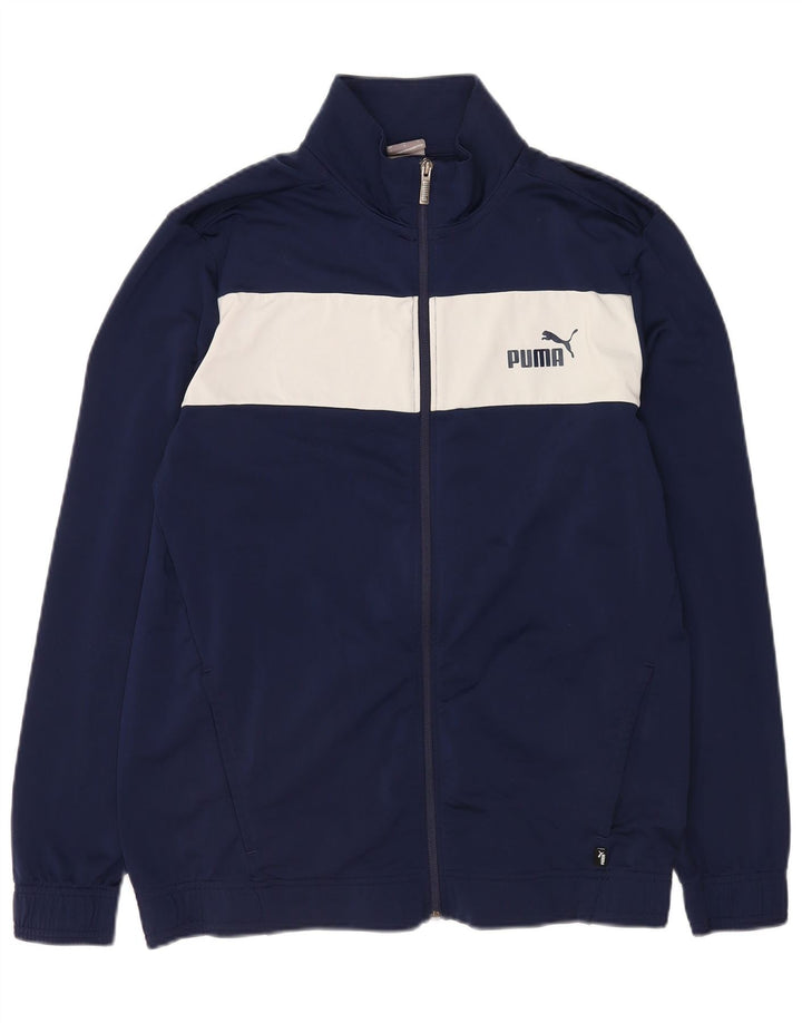 Puma Mens Tracksuit Top Jacket Grande Azul Marinho Colorblock