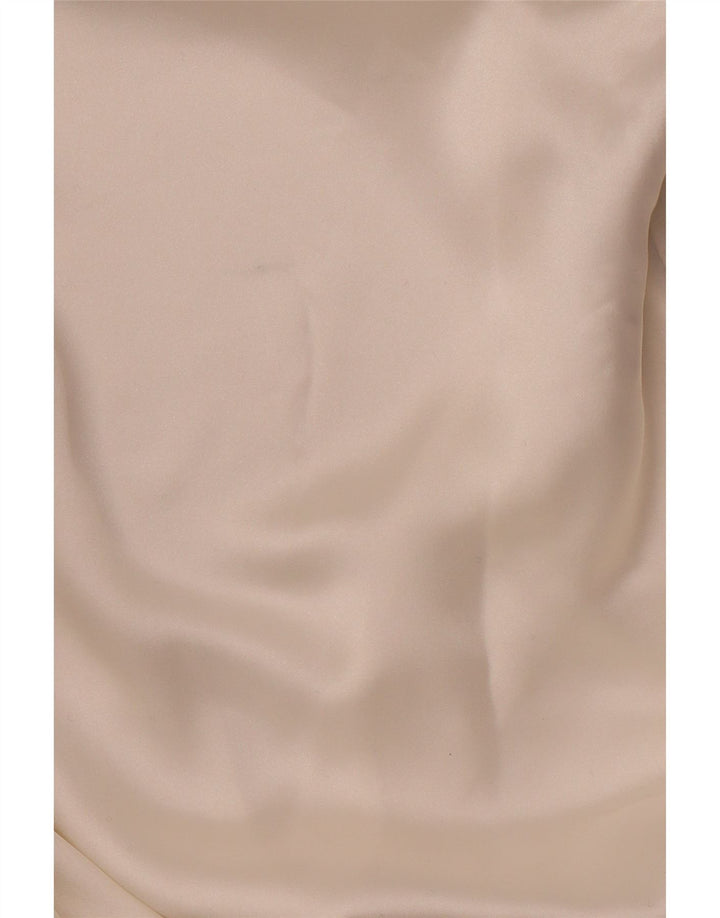 ZARA Vestido feminino pulôver camisa Reino Unido 14 médio branco seda