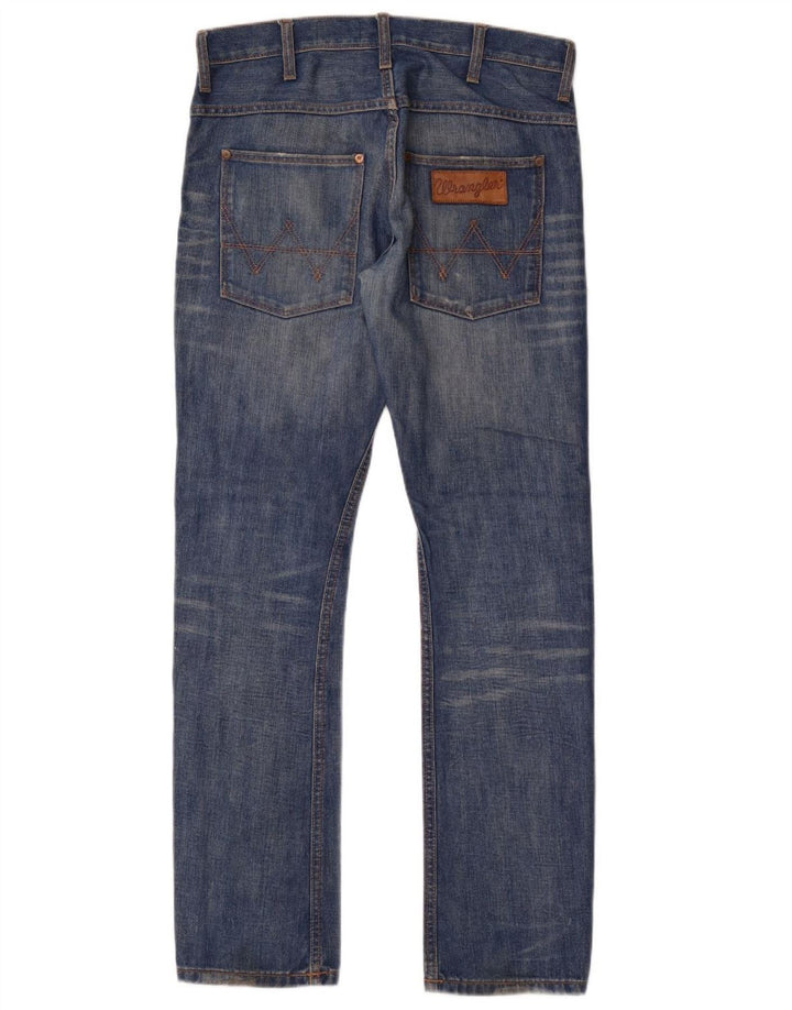 Wrangler Masculino Spencer Slim Jeans W32 L34 Azul Algodão