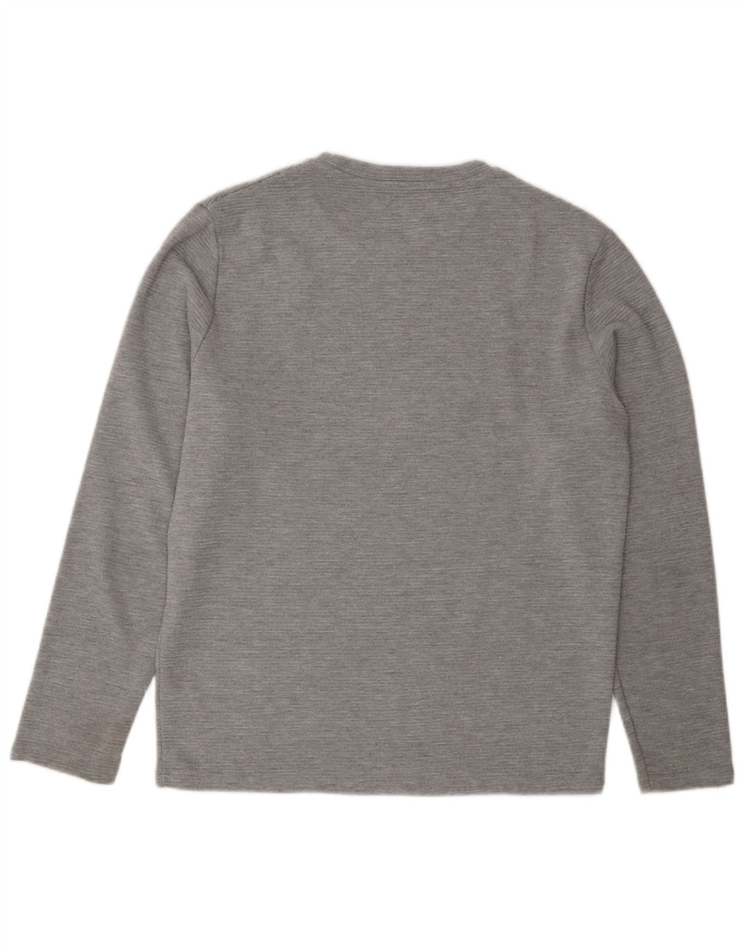 Zara Top masculino de manga comprida grande algodão manchado cinza
