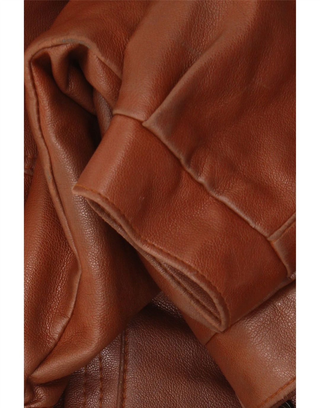 Jaqueta de couro masculina vintage UK 38 marrom médio