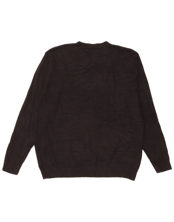Suéter masculino Zara com gola redonda e viscose preta pequena