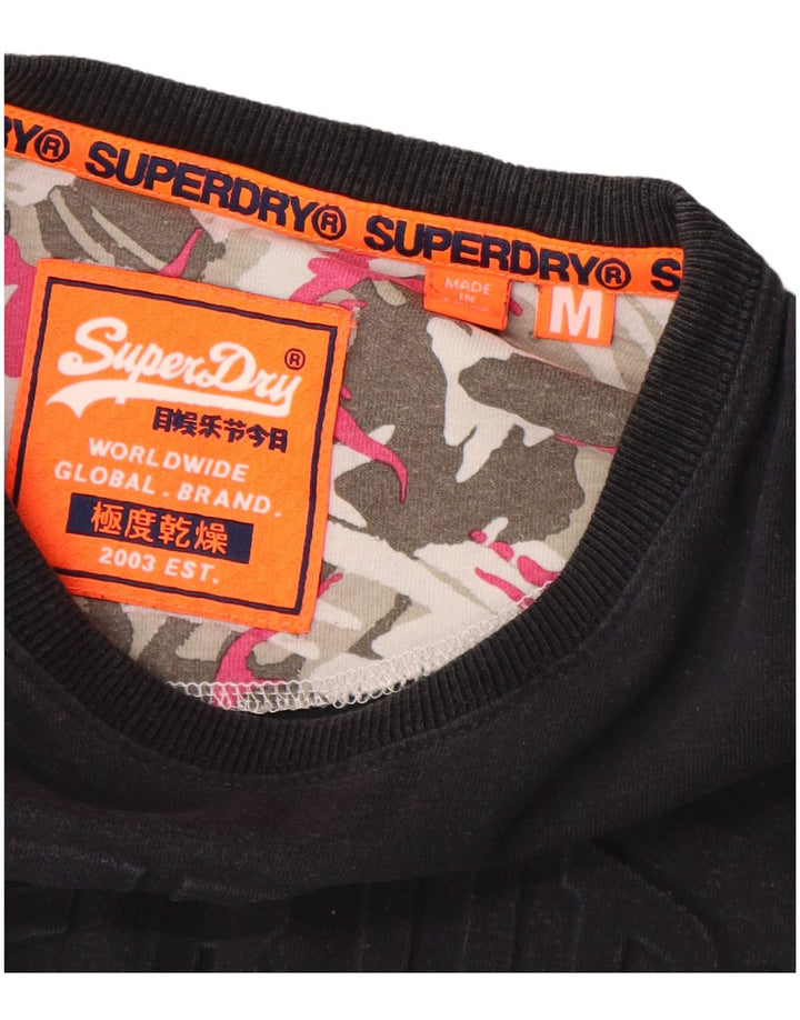 Camiseta masculina gráfica SUPERDRY Top médio algodão azul marinho