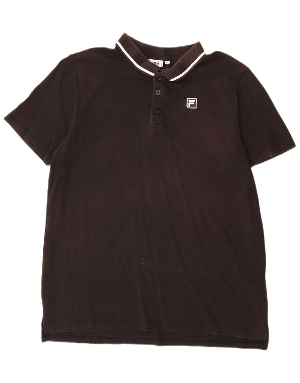 Camisa Polo Masculina Fila XL Algodão Preto