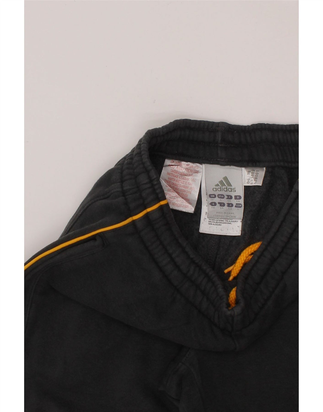 ADIDAS Meninos Calças de Treino Joggers 7-8 Anos Cinza Algodão