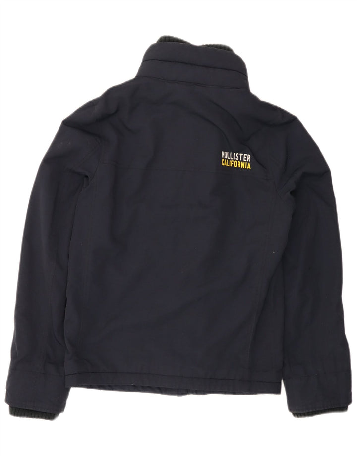 Jaqueta corta-vento feminina HOLLISTER grande Reino Unido 10 pequena azul marinho nylon