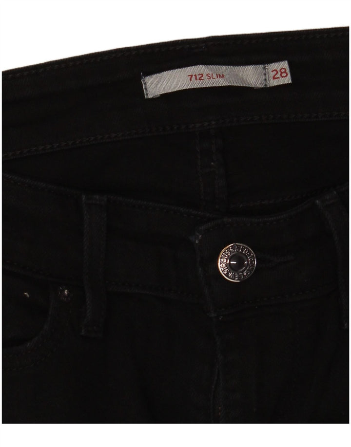 Calça jeans feminina Levi's 712 Slim W28 L28 preta