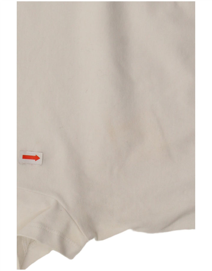 Camiseta feminina MASSIMO DUTTI UK 8 pequena algodão branco