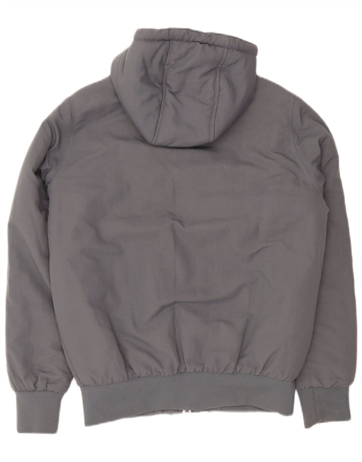 Jaqueta bomber masculina com capuz Champion UK 36 pequena cinza