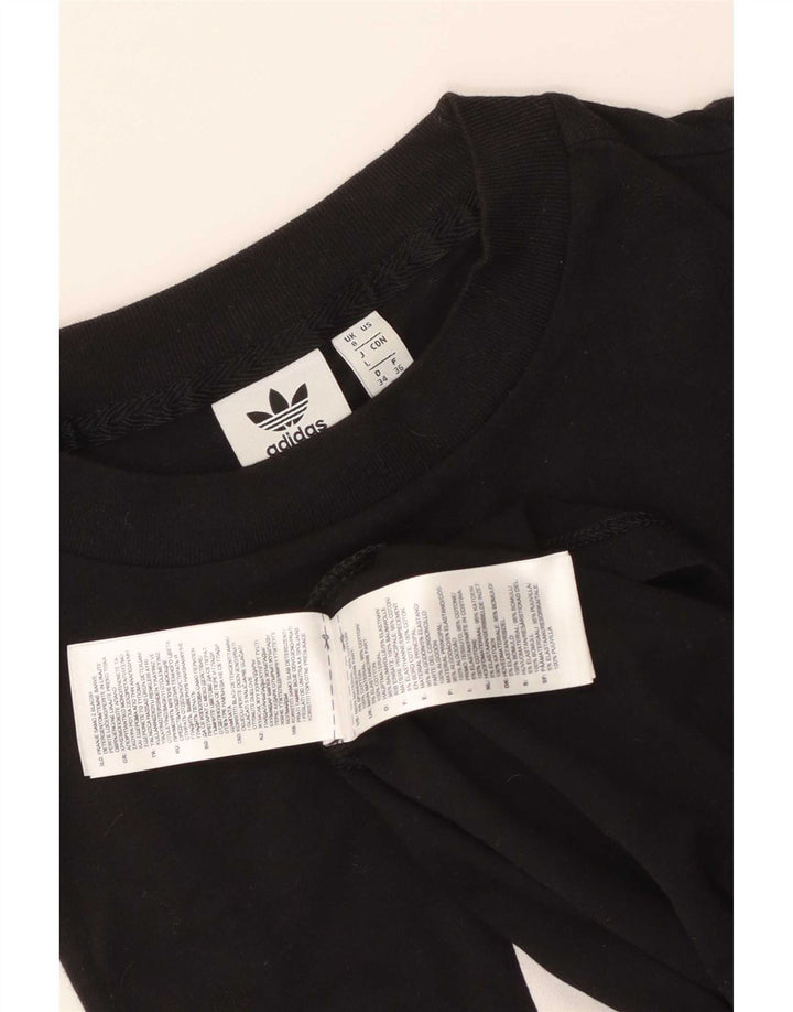Adidas Womens Graphic Vest Top UK 8 Pequeno Algodão Preto