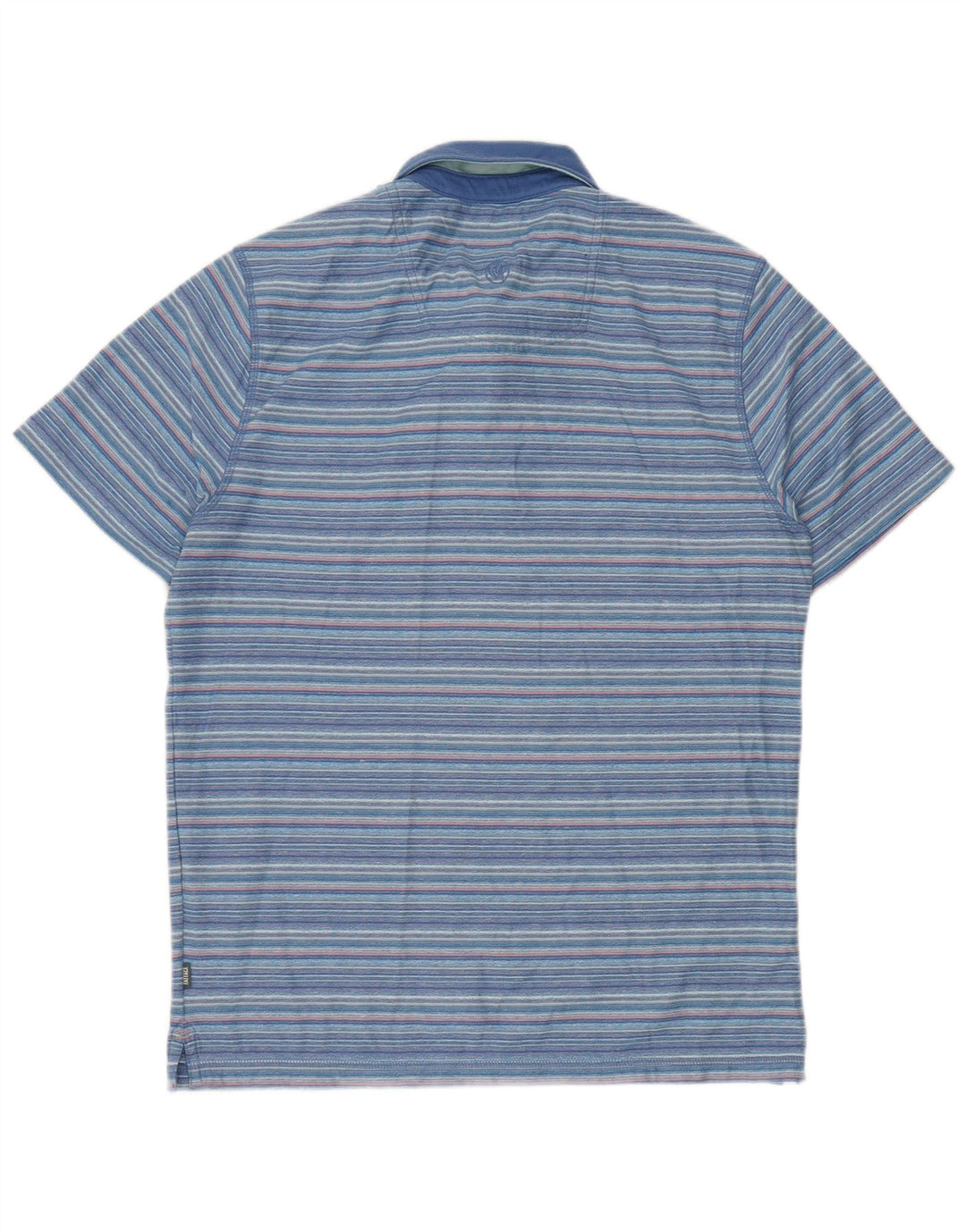 Camisa polo masculina FAT FACE de algodão listrado azul médio