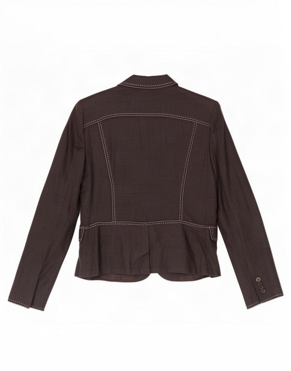 Zara Jaqueta Blazer Feminina com 2 Botões EU 40 Médio Preto Rami